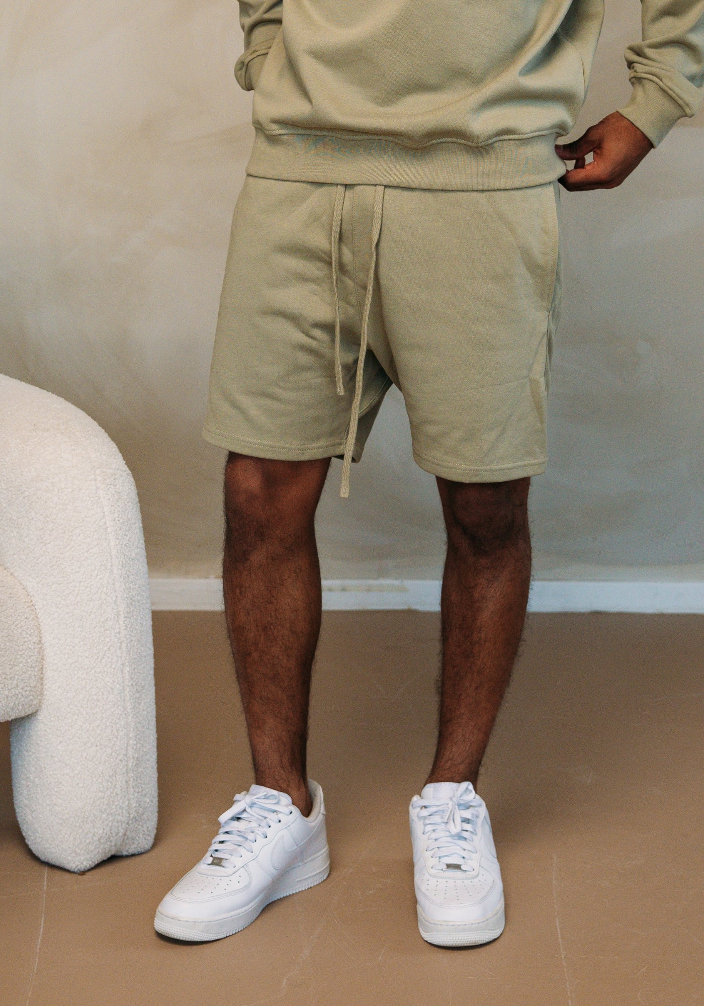 Cotton District ESSENTIAL SHORTS Shorts KHAKI GREEN
