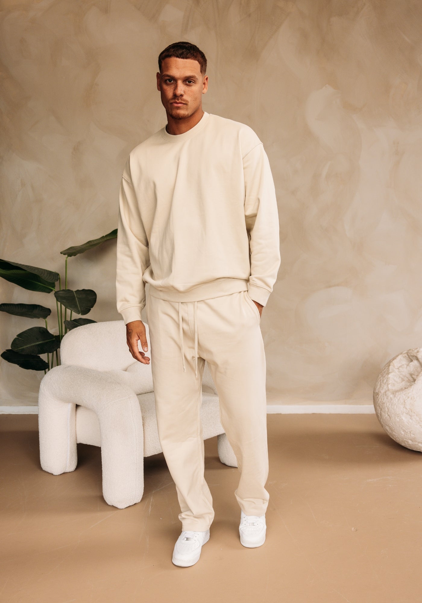 Cotton District ESSENTIAL SWEATER Sets BEIGE