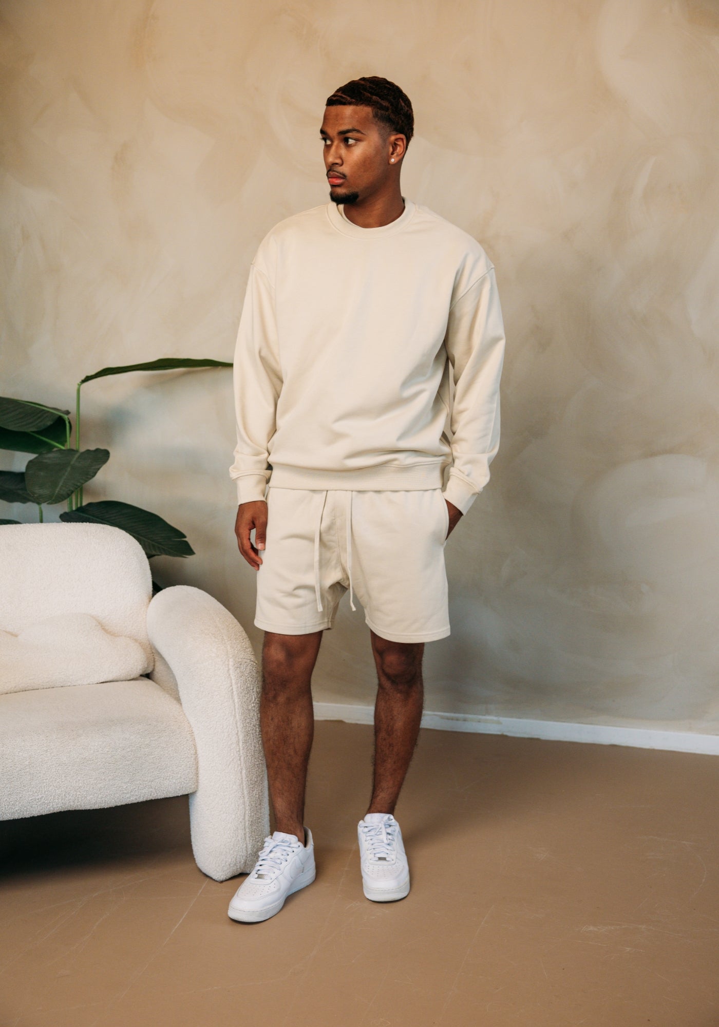 Cotton District ESSENTIAL SWEATER Sets BEIGE