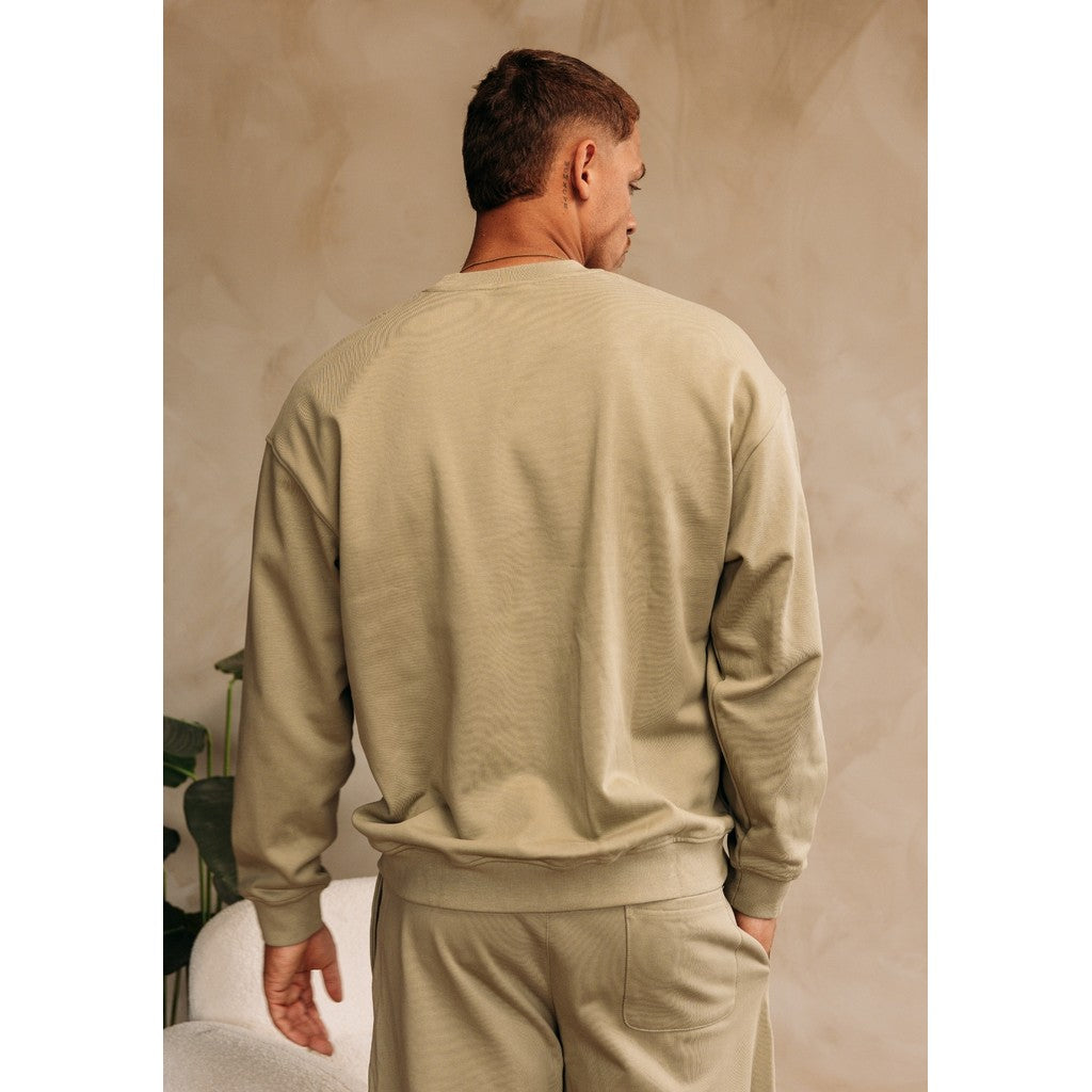 Cotton District ESSENTIAL SWEATER Sets KHAKI GREEN