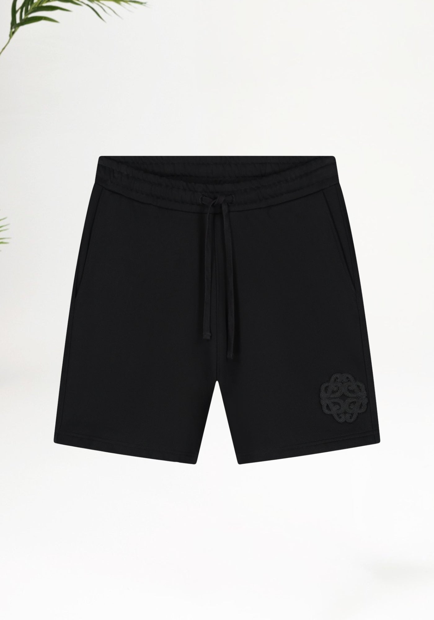 Pure Path - Emblem Badge Sweat Shorts - BLACK – Cotton District