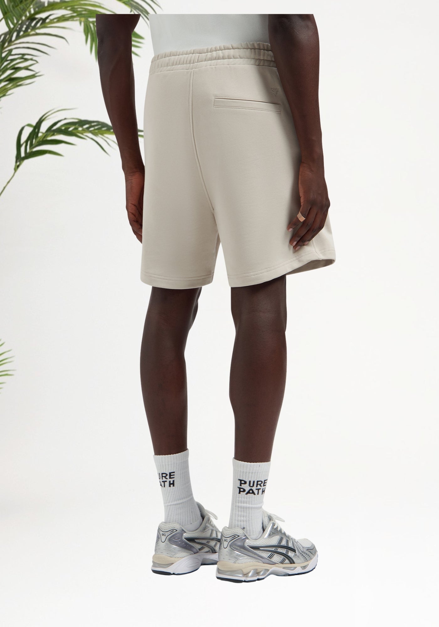 Cotton District Emblem Badge Sweat Shorts Shorts SAND