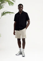 Cotton District Emblem Badge Sweat Shorts Shorts SAND
