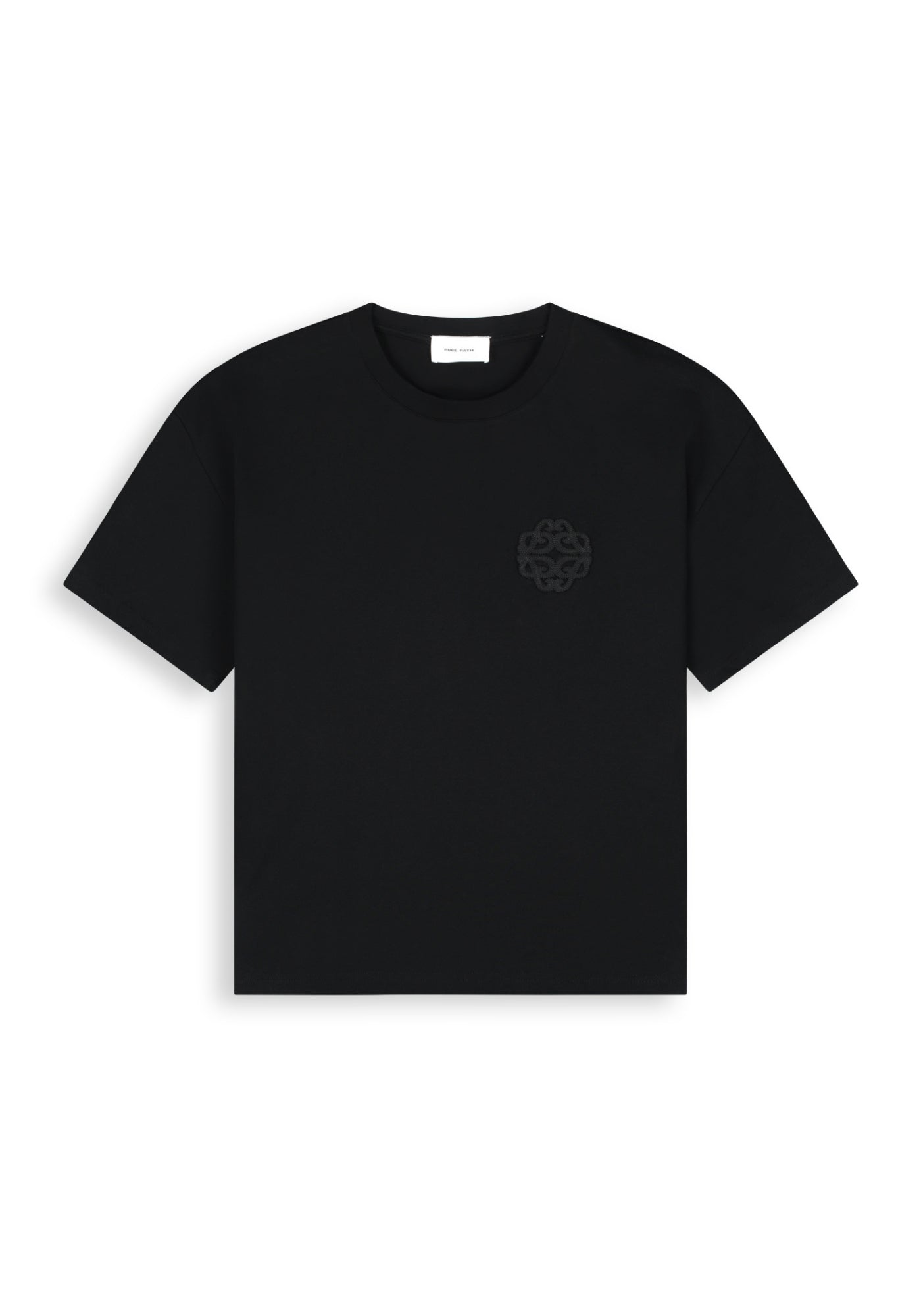 Cotton District Emblem Badge T-shirt T-Shirts BLACK