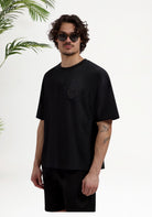 Cotton District Emblem Badge T-shirt T-Shirts BLACK
