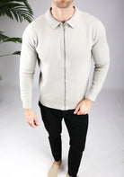 Cotton District FULL ZIP SWEATER  GREY