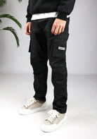 Cotton District GARDENER CARGO PANTS  BLACK