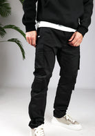Cotton District GARDENER CARGO PANTS  BLACK
