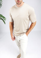 Cotton District GLOSS T-SHIRT T-Shirts BEIGE