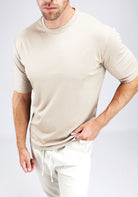 Cotton District GLOSS T-SHIRT T-Shirts BEIGE