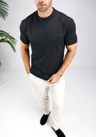 Cotton District GLOSS T-SHIRT T-Shirts BLACK