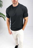 Cotton District GLOSS T-SHIRT T-Shirts BLACK