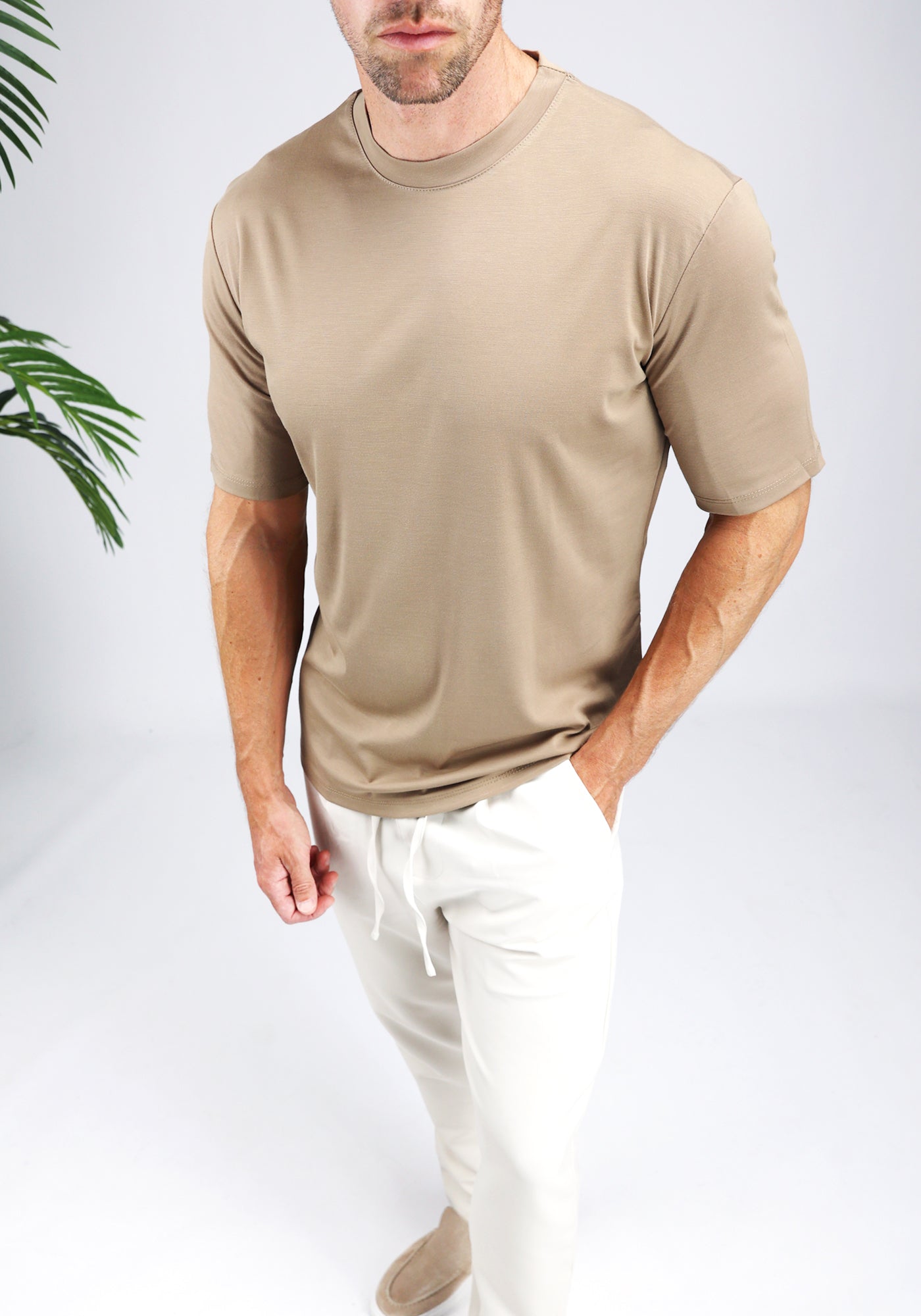 Cotton District GLOSS T-SHIRT T-Shirts BROWN