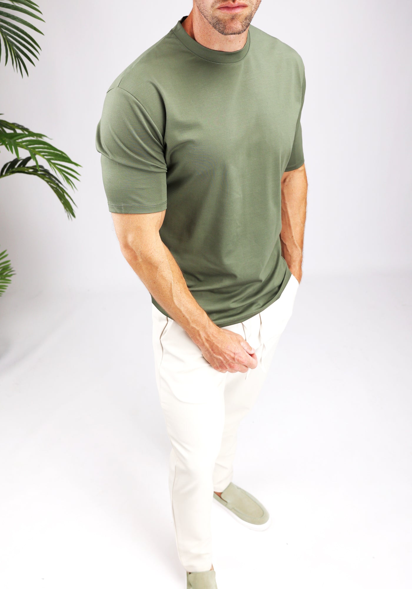 Cotton District GLOSS T-SHIRT T-Shirts GREEN