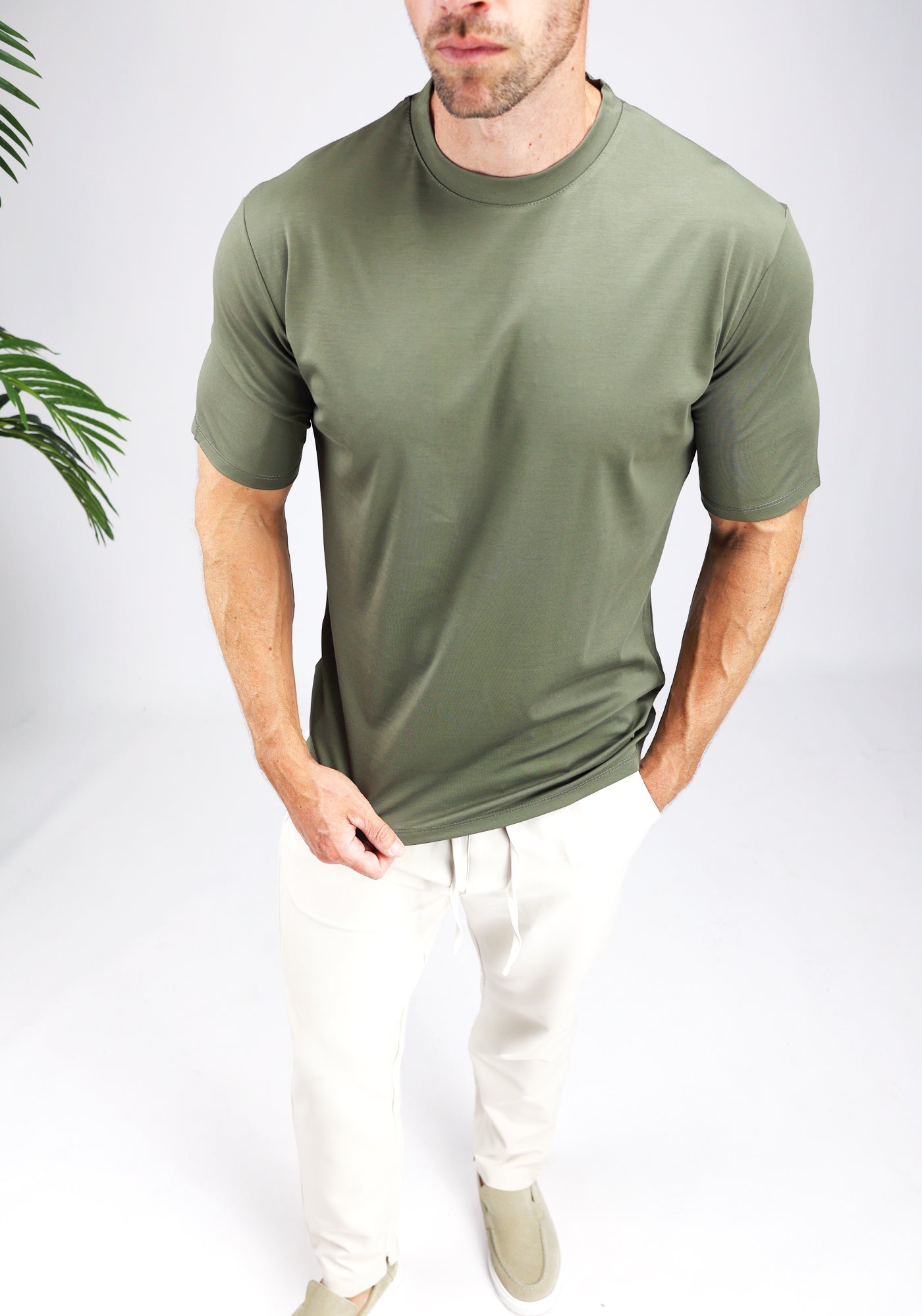 Cotton District GLOSS T-SHIRT T-Shirts GREEN
