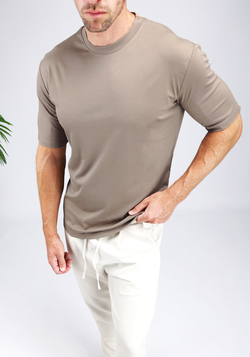 Cotton District GLOSS T-SHIRT T-Shirts STONE GREY