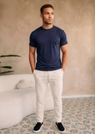 Cotton District GLOSS T-SHIRT T-Shirts NAVY