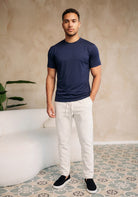 Cotton District GLOSS T-SHIRT T-Shirts NAVY
