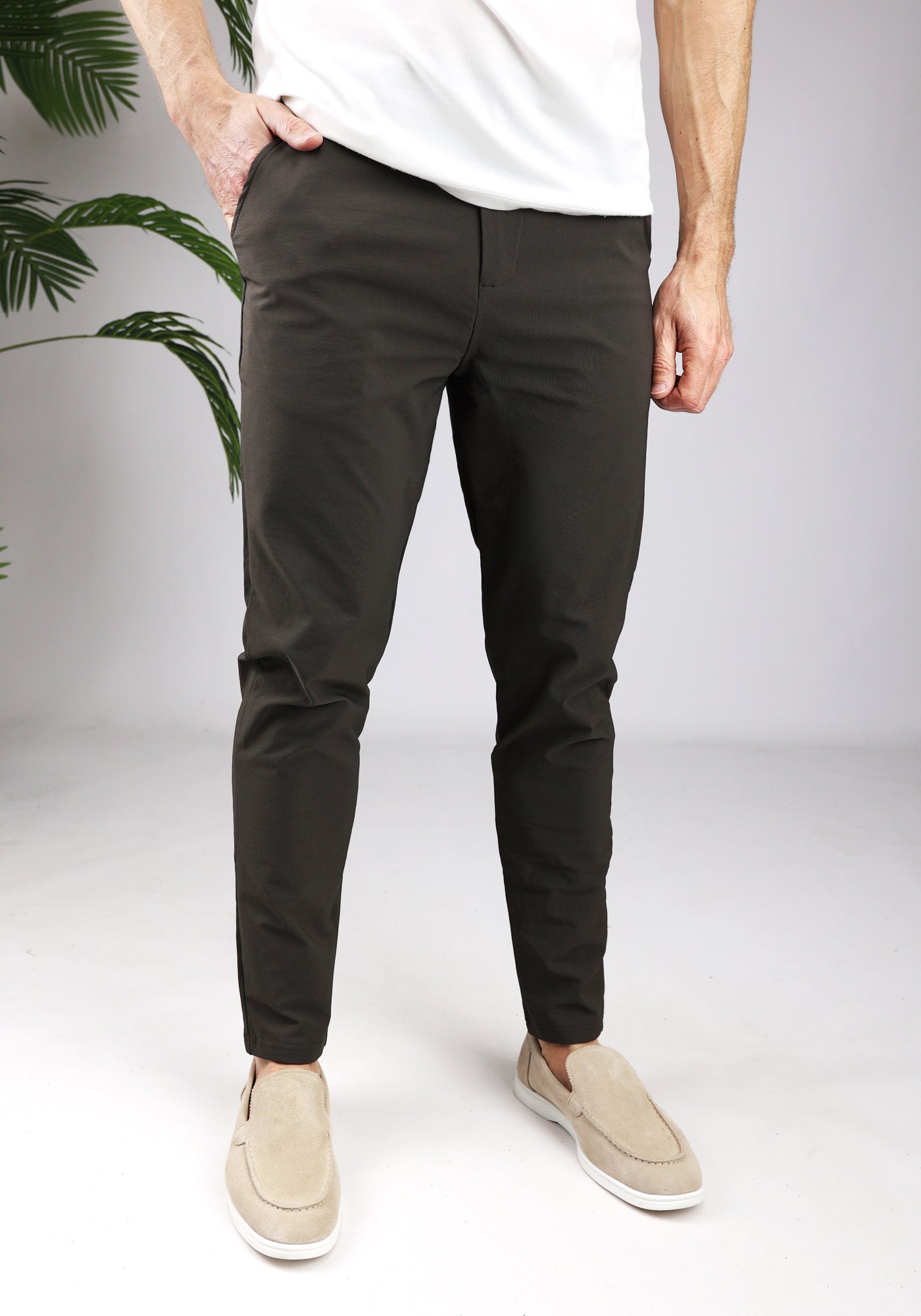 Cotton District GOLFER CHINO  OLIVE