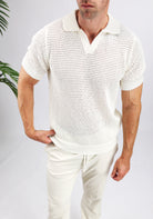 Cotton District HEAVY KNIT POLO T-Shirts OFF WHITE