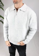 Cotton District HEAVY STRUCTURE ZIPPER  GREY