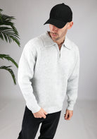 Cotton District HEAVY STRUCTURE ZIPPER  GREY