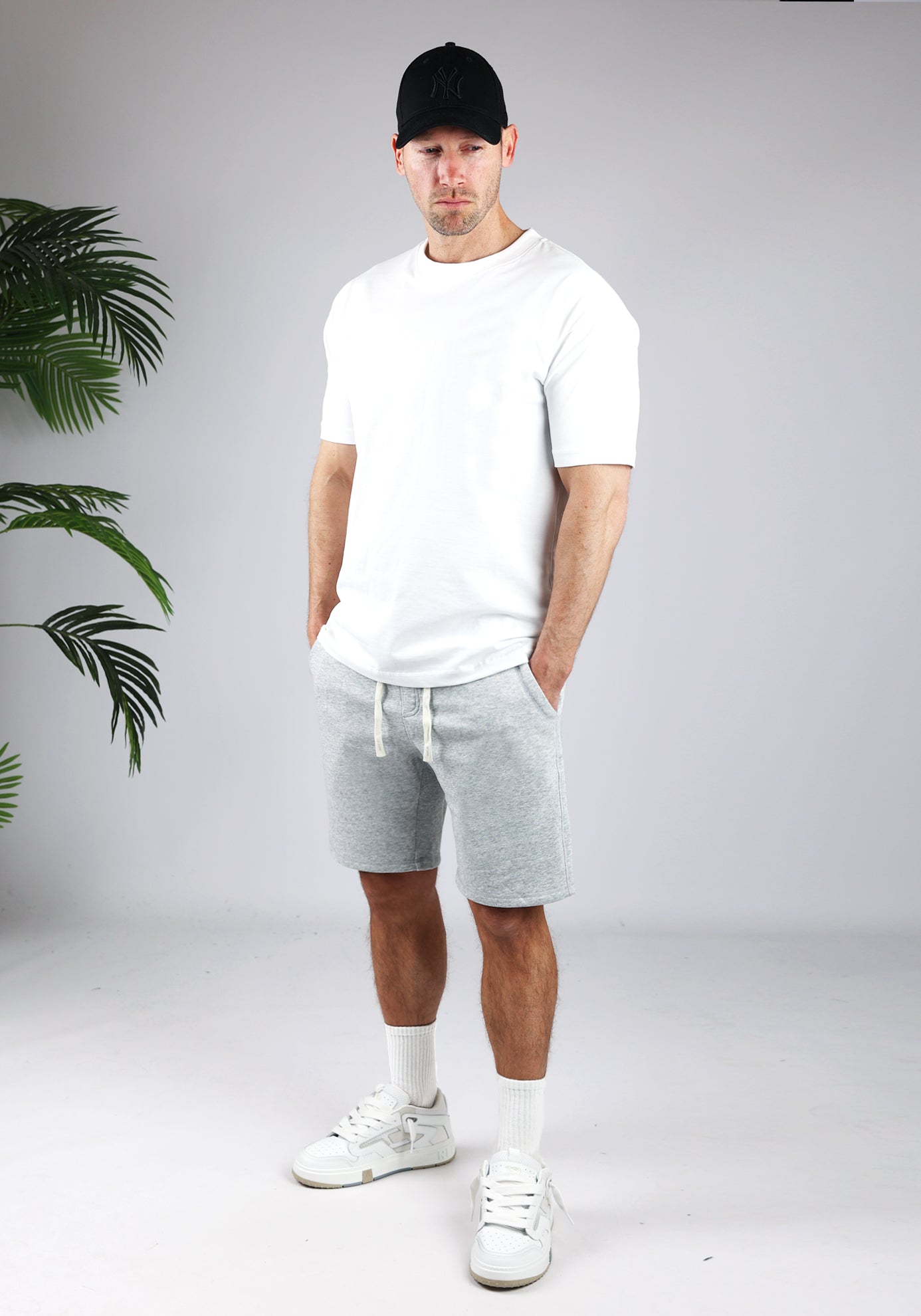Cotton District JOG SHORTS  GREY
