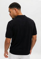 Cotton District KNITTED VEST T-Shirts BLACK