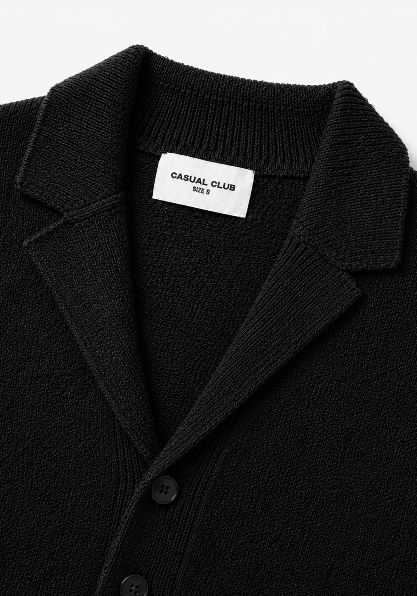 Cotton District KNITTED VEST T-Shirts BLACK