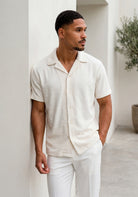 Cotton District KNITTED VEST T-Shirts SAND