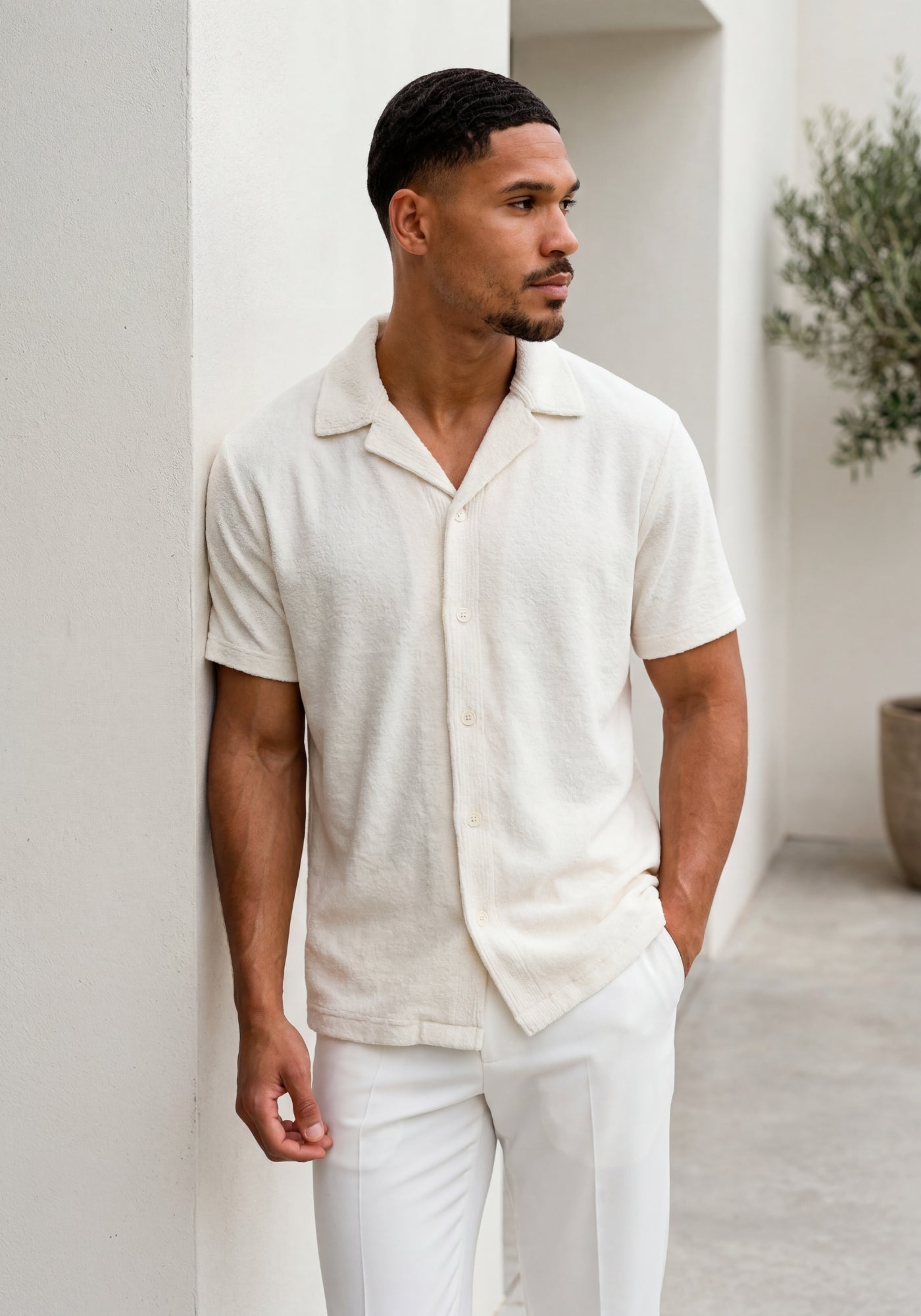 Cotton District KNITTED VEST T-Shirts SAND