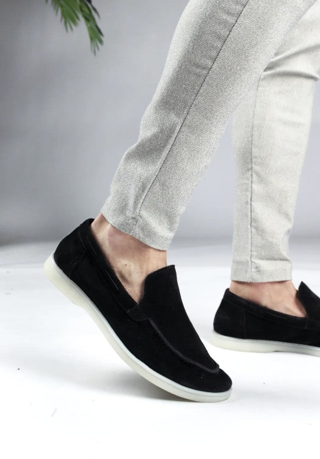 Cotton District LOAFERS SUEDE LOW  BLACK