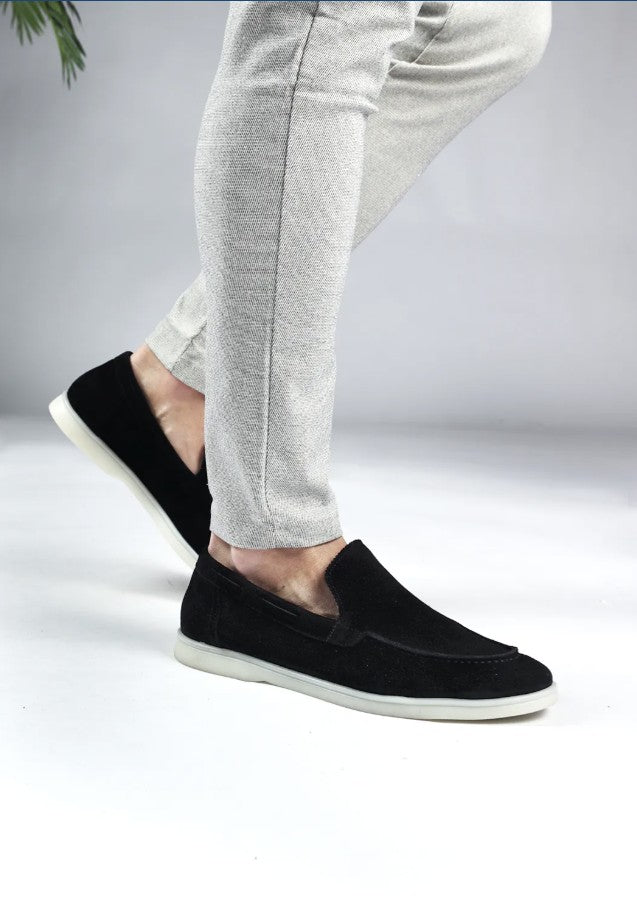 Cotton District LOAFERS SUEDE LOW  BLACK