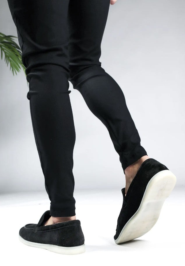 Cotton District LOAFERS SUEDE LOW  BLACK