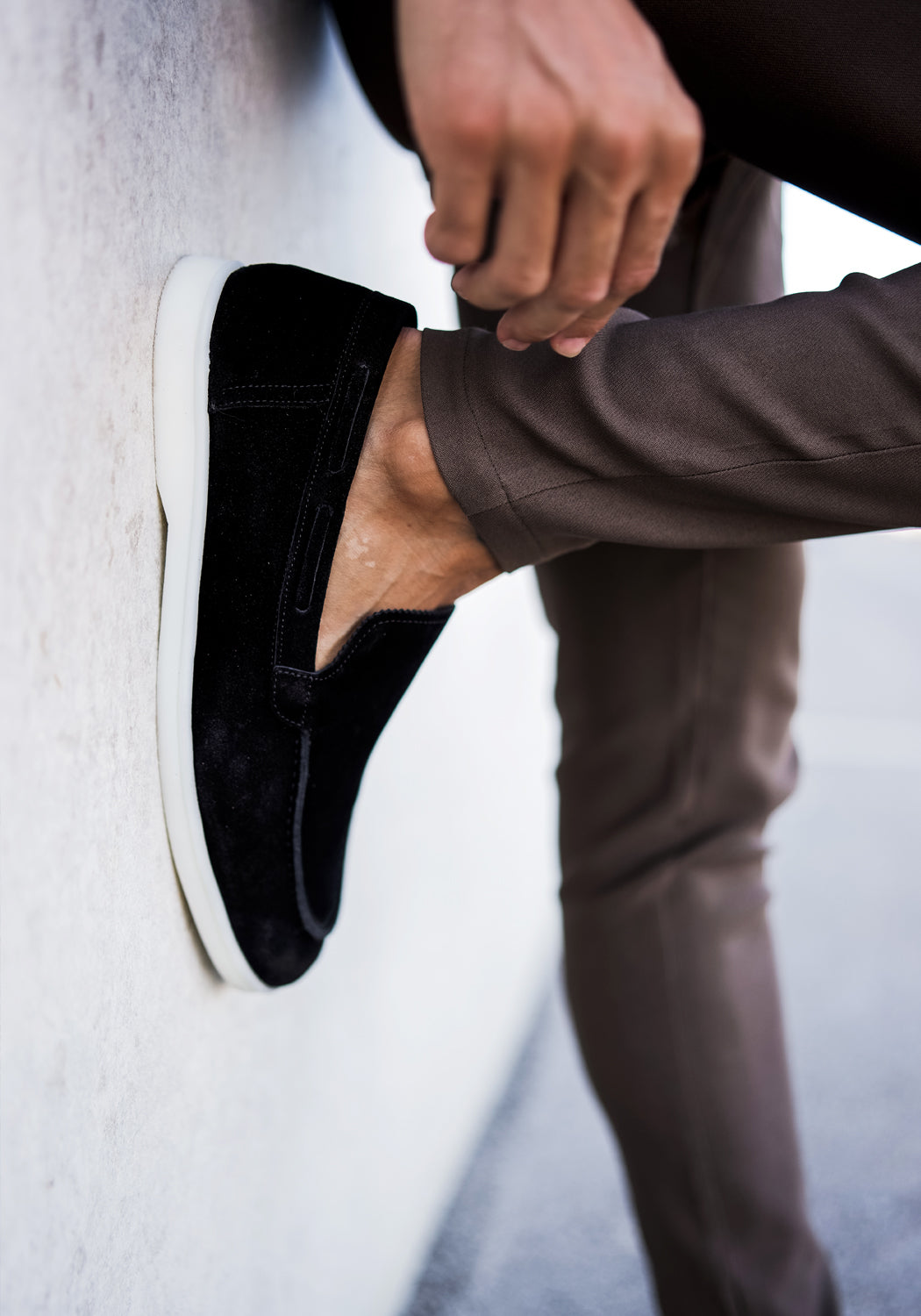 Cotton District LOAFERS SUEDE LOW  BLACK