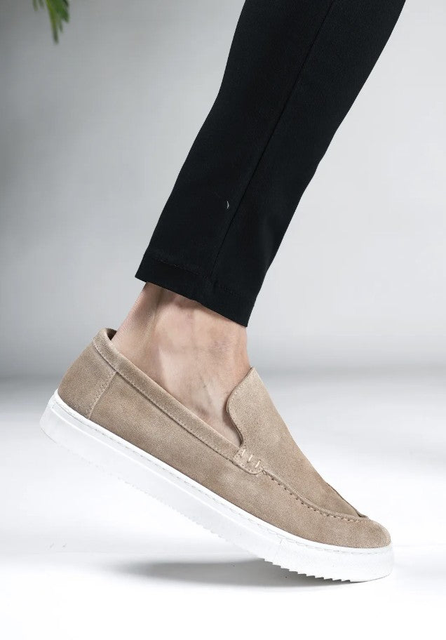 Cotton District LOAFERS SUEDE MID  BEIGE
