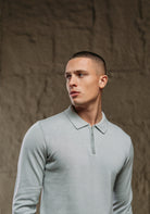 Cotton District LONGSLEEVE POLO  GREY