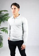 Cotton District LONGSLEEVE POLO  GREY