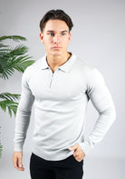 Cotton District LONGSLEEVE POLO  GREY
