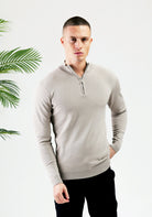 Cotton District LONGSLEEVE POLO  TAUPE