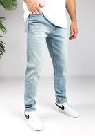 Cotton District LONG LOOSE FIT JEANS  FROST BLUE