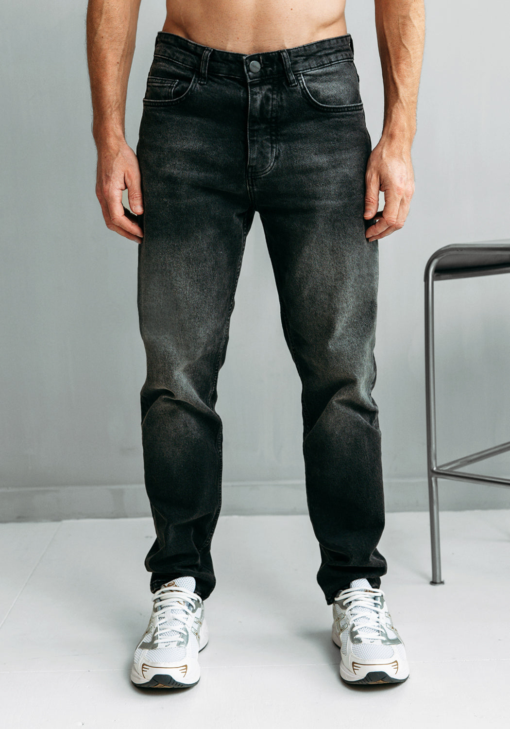 Cotton District LOOSE FIT JEANS  ANTHRACITE