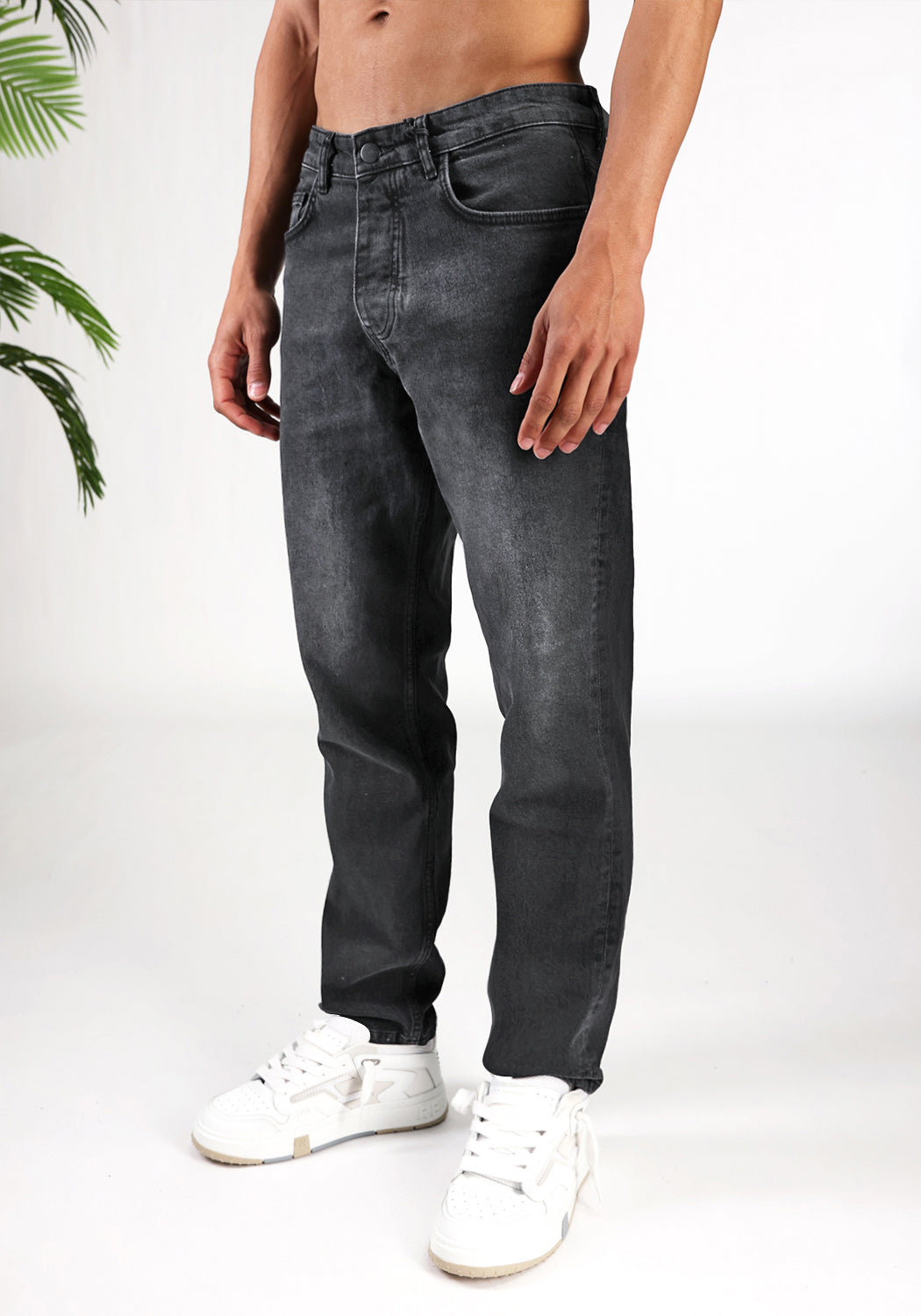 Cotton District LOOSE FIT JEANS  ANTHRACITE