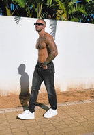 Cotton District LOOSE FIT JEANS  WASHED BLACK