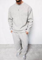 Cotton District LOOSE JOGGER SET  GREY