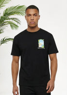 Cotton District MALELIONS AMALFI WINDOW T-SHIRT T-Shirts BLACK