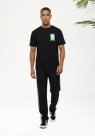 Cotton District MALELIONS AMALFI WINDOW T-SHIRT T-Shirts BLACK