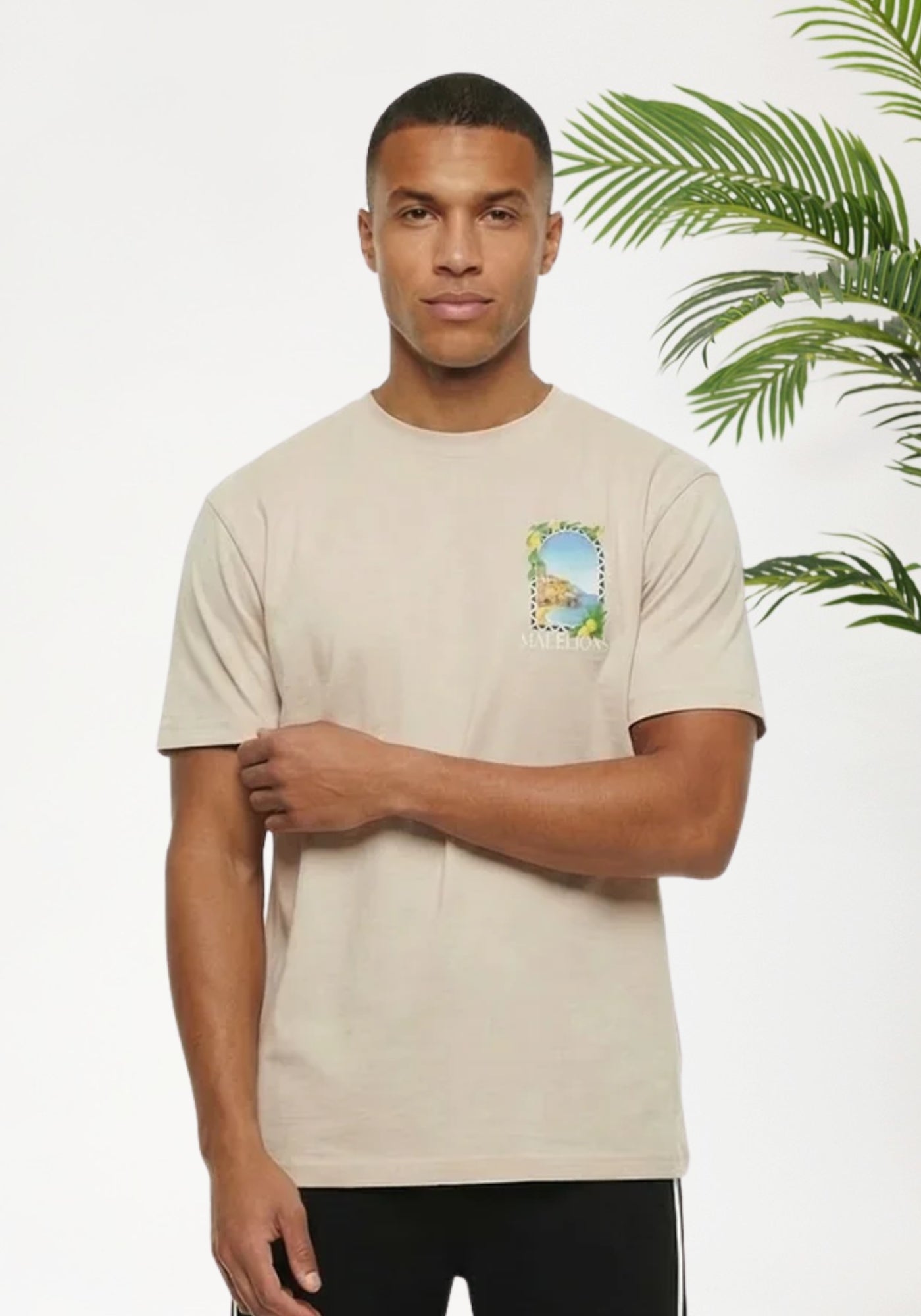 Cotton District MALELIONS AMALFI WINDOW T-SHIRT T-Shirts LIGHT PINK