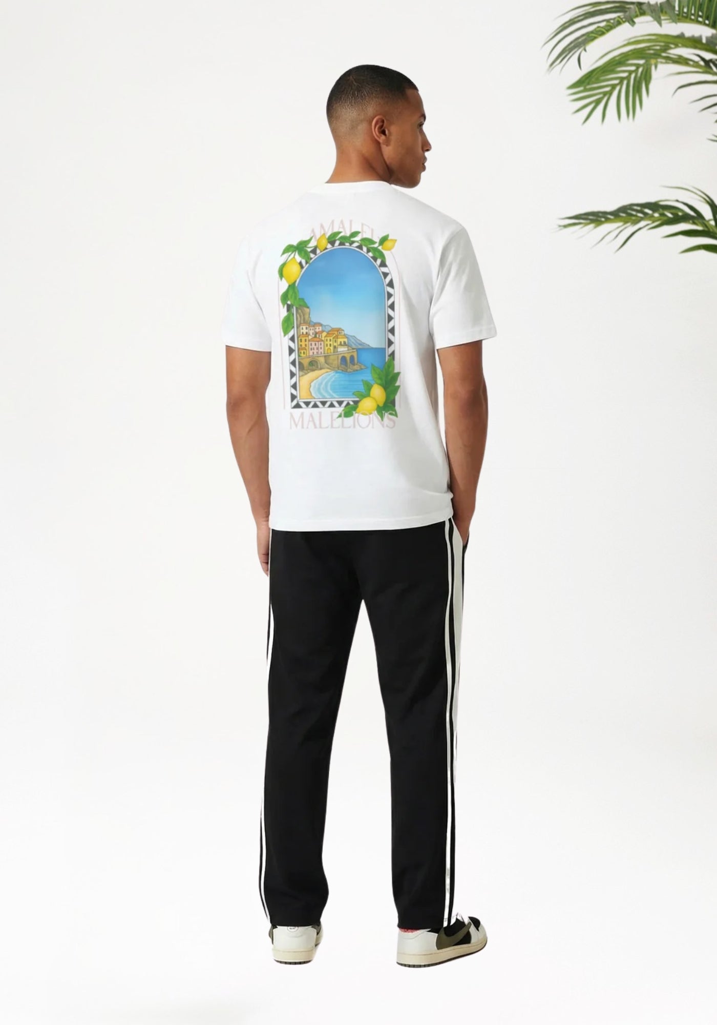 Cotton District MALELIONS AMALFI WINDOW T-SHIRT T-Shirts WHITE