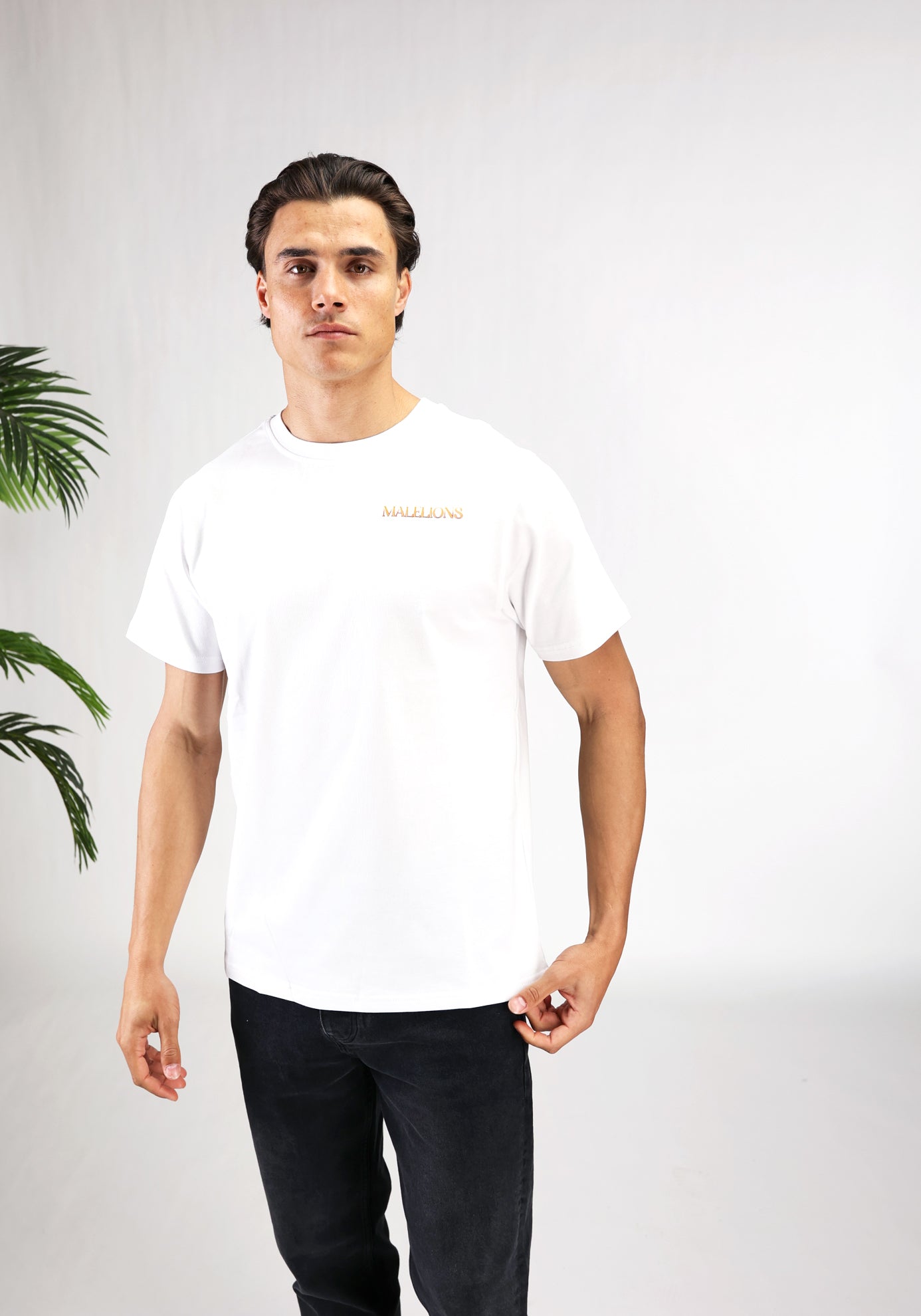Cotton District MALELIONS AMAZON T-SHIRT  WHITE